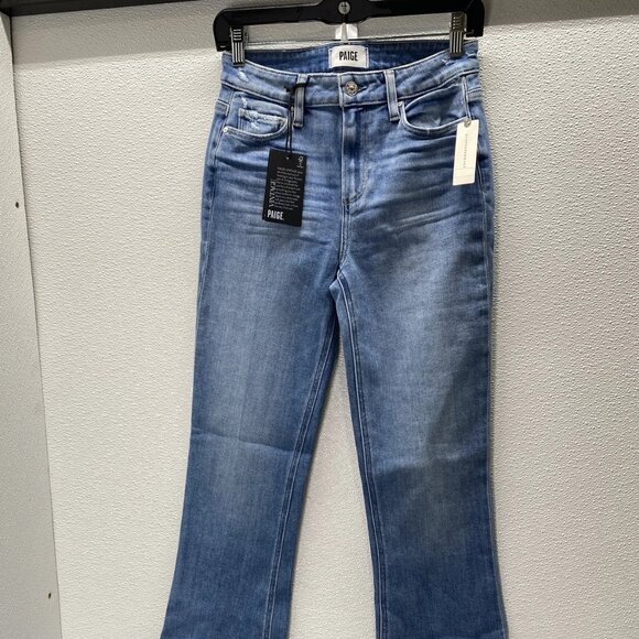 Paige Women’s High-Rise “Laurel” Bootcut Jeans w/ Raw Hem - Picture 1 of 14